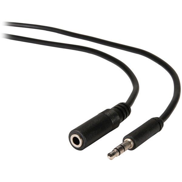 Main product image for 3.5mm Male to Female Slim-Plug Shielded Audio Cabl 240-063